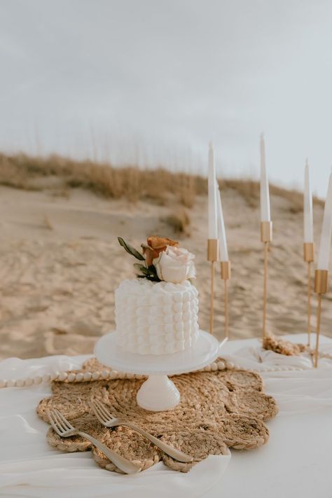 Beach Wedding Decor Ideas, Picnic Luxury, Picnic Elopement, Small Wedding Photography, Virginia Elopement, Luxury Picnic, Date Cake, Dating Ideas, Beach Wedding Cake