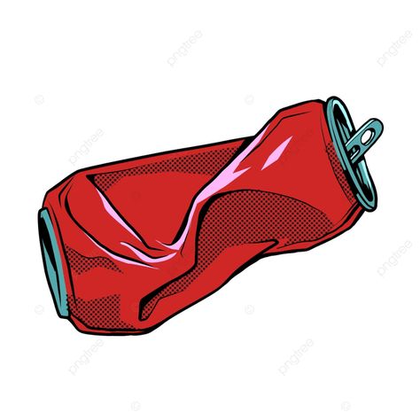 Crushed Can Drawing, Crushed Can, Waste Pollution, Can Drawing, Can Clipart, Touch Designer, Idea Drawing, Nice Drawings, Red Png