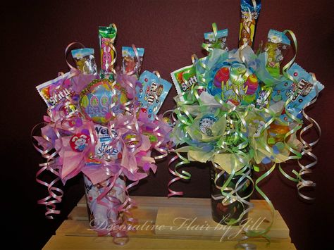 Boy Bouquet, Easter Candy Bouquet, Easter Candy Bar, Candy Bar Bouquet, Easter Crafts Dollar Store, Easter Fun Food, Candy Theme Birthday Party, Candy Creations, Candy Arrangements