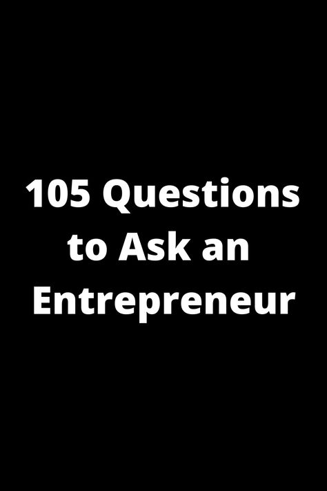 Discover 105 thought-provoking questions to ask an entrepreneur. Whether you're looking for inspiration or starting your own business, these questions will provide valuable insights into the mindset of successful business owners. Use this comprehensive list to spark meaningful conversations and gain a deeper understanding of what it takes to thrive in the world of entrepreneurship. Unlock new perspectives and ideas with this curated collection of questions tailored for aspiring entrepreneurs and Work Questions, Business Questions, Successful Business Owner, Opening A Business, Life Questions, Meaningful Conversations, Healthy Work, Creative Block, The Spark