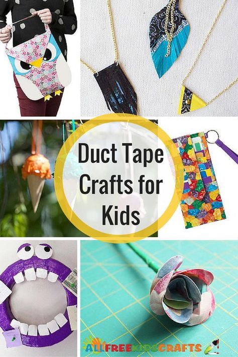 These duct tape crafts are amazing! Perfect for kids of all ages :) Duct Tape Crafts For Kids, Duct Tape Diy, Duck Tape Projects, Duct Tape Projects, Creative Art Projects, Duct Tape Wallet, Tape Projects, Summer Diy Projects, Duct Tape Crafts