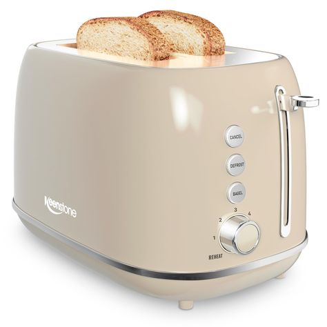 PRICES MAY VARY. Multiple Toasting Functions: This toaster 2 slice has versatile toasting functions (bagel/defrost/cancel) to meet your various toasting needs. "Bagel" fulfills your desire to bake only one side; "Defrost" lets you enjoy soft taste of bread like it's just made; "Cancel" helps you to become the master of time and stop at anytime. Extra Wide Slots: Mini toaster while large capacity. No matter thick bagel, Texas-style toast or any other bread, keenstone toaster can always bring perf Blue Toaster, Mini Toaster, Vintage Toaster, Retro Toaster, Bread Toaster, First Apartment Essentials, Stainless Steel Toaster, First Apartment Checklist, Burnt Toast