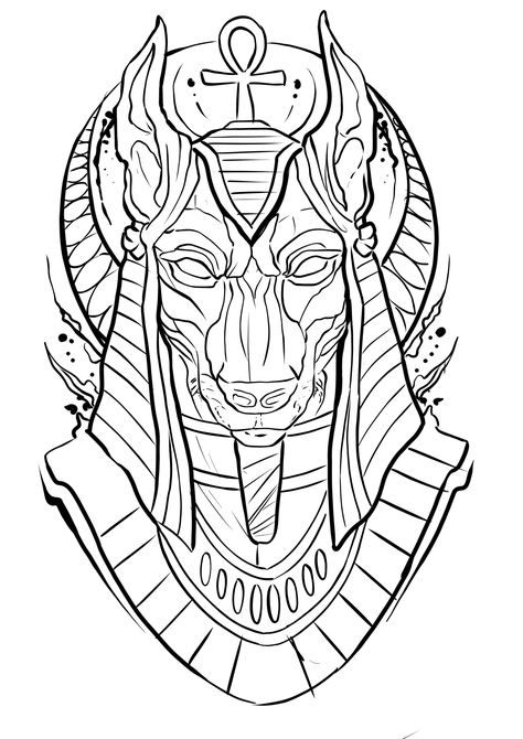 Anubis Tattoo Outline, Anubis Tattoo Stencil, Galaxy Tattoo Sleeve, Anubis Tattoo, Seshomaru Y Rin, Pitbull Art, Galaxy Tattoo, Tattoo Zeichnungen, Egyptian Symbols