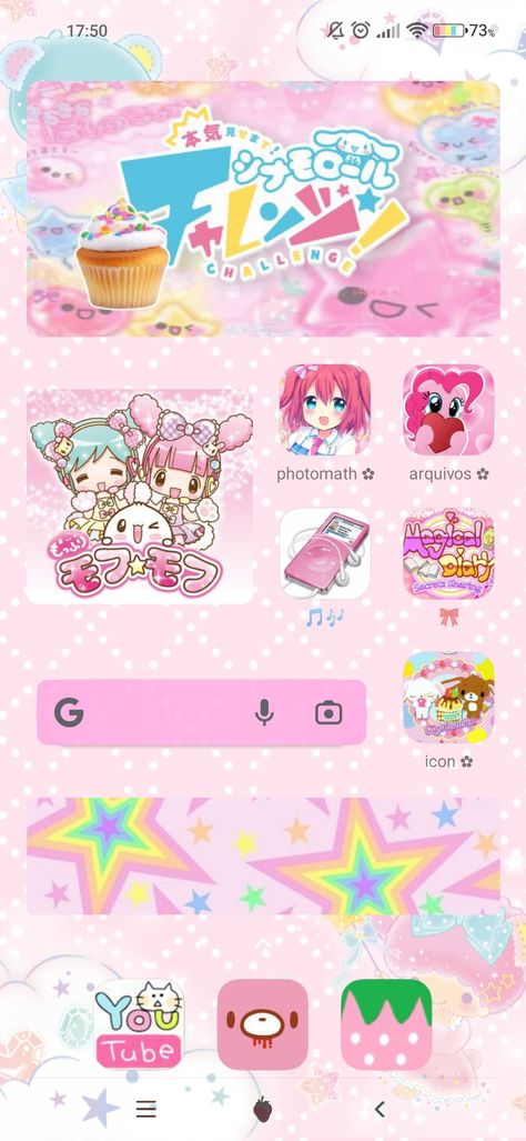 Homescreen Layout Kawaii, Kawaii Widgets Long, Webcore Phone Wallpaper, Cute Core Phone Layout, Cute Core Homescreen, Kawaiicore Homescreen, Jojifuku Wallpaper, Kawaii Homescreen Wallpaper, Kawaii Phone Theme