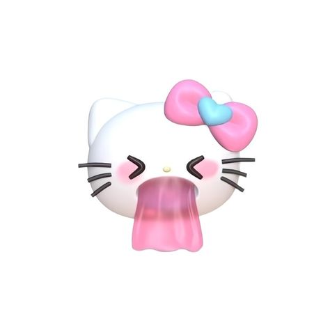 Hello Kitty 3d Emoji, Hello Kitty Stickers Png, Hello Kitty Png Icons, Instagram Pink Emoji, Cute Emoji Png, Sanrio Emojis, Hello Kitty Emojis, Pink Emojis, Emoji Pink