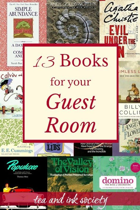 Give your house guests the gift of a good read during their stay! Here are 13 books that are perfect for your guest room. Many of these double as coffee table books, too! #guestroom #booklist Guest Bedroom Colors, Guest Room Essentials, House Guests, Good Read, Table Books, Reading Material, Book Nooks, Coffee Table Books, Historical Fiction