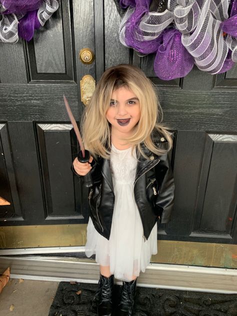 Bride Of Chucky Costume, Chucky Costume, Bride Of Chucky, Diy Halloween Costumes For Kids, Diy Costumes Kids, Diy Halloween Costumes, Halloween Costumes For Kids, Girl Costumes, Diy Costumes