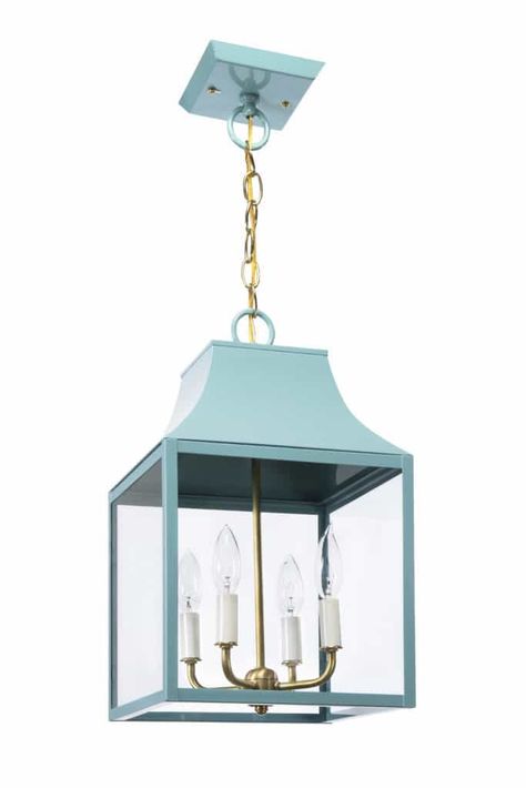 Interior Lanterns | Copper Lighting - Lantern & Scroll Blue Lantern Pendant Lights, Electric Lantern, Pendant Lantern, Lantern Hanging, Coastal Lighting, Copper Lantern, Blue Lantern, Lantern Pendant Lighting, House Lighting