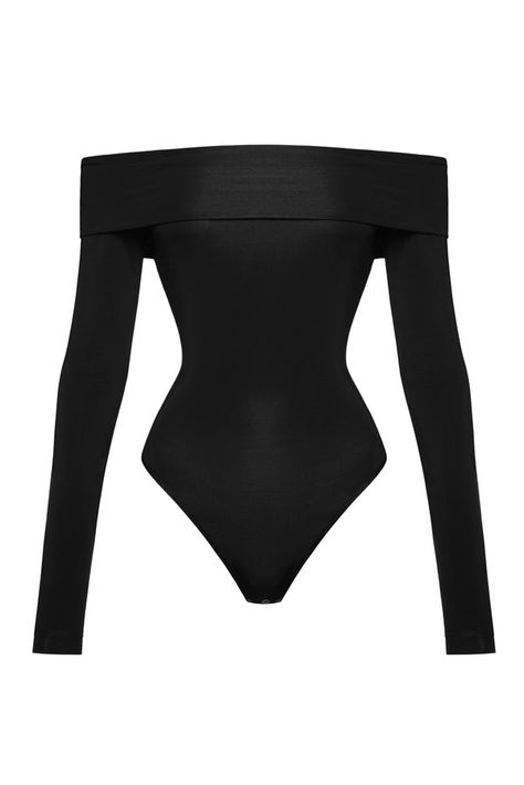 TOPS Black Bodysuit Costume, Bodysuit Outfit Ideas, Bodysuit With Sleeves, Black Long Sleeve Bodysuit, Blouse Bodysuit, Costume Concept, Off Shoulder Bodysuit, Leather Peplum Tops, Bodysuit Pattern