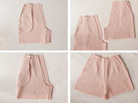 Step by step | Fern shorts by Afternoon and how I lined them | The petite Cat Soft Shorts Pattern, Easy Short Pattern, Free Linen Shorts Pattern, Tailored Shorts Pattern, Pattern For Shorts For Women, Cotton Shorts Pattern, Simple Shorts Pattern, Short Pattern Free, Short Patterns Sewing Free