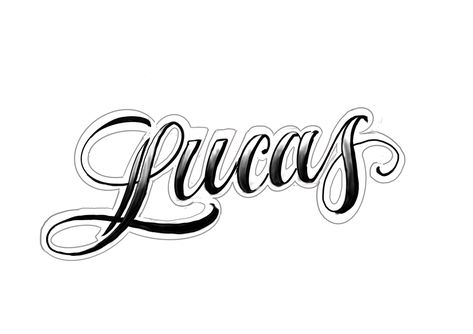 Lucas Tattoo Name, Names Tattoo, Chicano Lettering, Lettering Tattoo, Visual Aid, Name Tattoo, Name Tattoos, Graffiti Lettering, Tattoo Lettering