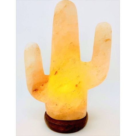 Cactus Himalayan Salt Lamp Pink - Q&A Supply Cactus Lamp, Cactus Light, Disco Ball Light, Novelty Lamps, Yellow Table Lamp, Himalayan Rock Salt, Training Studio, Lamp Pink, Apartment Vibes