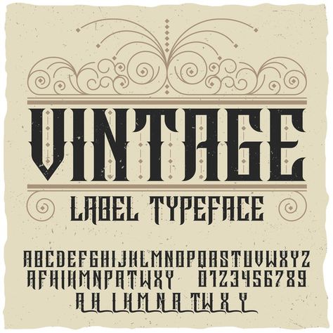 Font Calligraphy Alphabet, Sign Lettering Fonts, Distorted Text, Number Alphabet, Popular Free Fonts, Vintage Typeface, Typeface Poster, Font Vintage, Design Alphabet