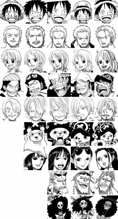 Strawhats Luffy In Different Styles, One Piece Art Style Tutorial, Oda Art Style, One Piece Shifting, One Piece Art Style, Shifting Art, One Piece Gifts, Oda Art, Strawhat Crew