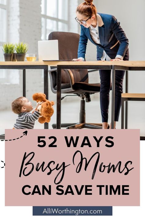 Productivity hacks | Are you wondering how to save time as a busy mom? Luckily, I’ve come across some great tips and tricks that will help us busy moms manage our time so it doesn’t manage us! Read on to discover 52 ways busy moms can save time. | busy mom schedule time management | how to save time as a mom | mom hacks organization Mom Hacks Organization, Busy Mom Schedule, Mom Schedule, Classic Hairstyles, Productivity Hacks, Mom Hacks, Life Improvement, Time Management Tips, Quick Hairstyles