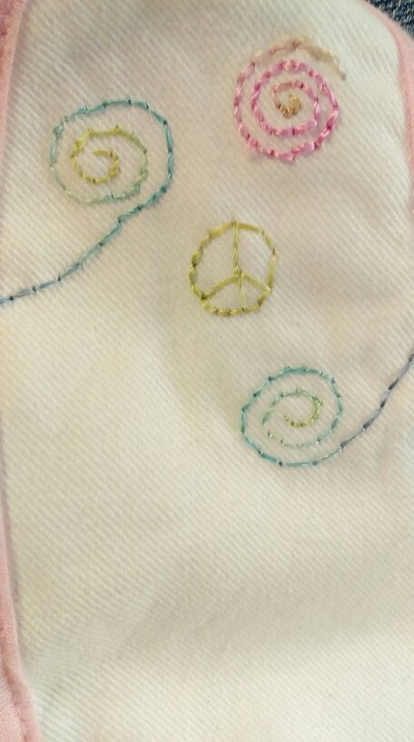 Peace Sign Embroidery, Swirl Embroidery, Peace Signs, Embroidery Ideas, Peace Sign, Hand Embroidered, Swirl, Embroidery Designs, Embroidery