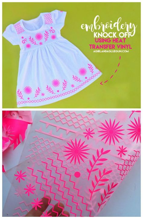 make a faux embroidery dress knock off using some awesome iron on heat transfer vinyl from expressions vinyl Mod Melts, Cricut Heat Transfer Vinyl, Expressions Vinyl, Boho Embroidery, Wedding Signs Diy, Mason Jar Crafts Diy, Embroidery On Clothes, Silhouette Cameo Projects, Cameo Projects