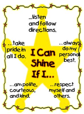 First Grade Wow: August 2012 Shining Stars Classroom Theme, Star Theme Classroom Decor, Super Star Classroom Theme, Shine Bright Bulletin Board Ideas, Shine Decorations, Motivating Posters, Shine Theme, Star Themed Classroom, Student Poster