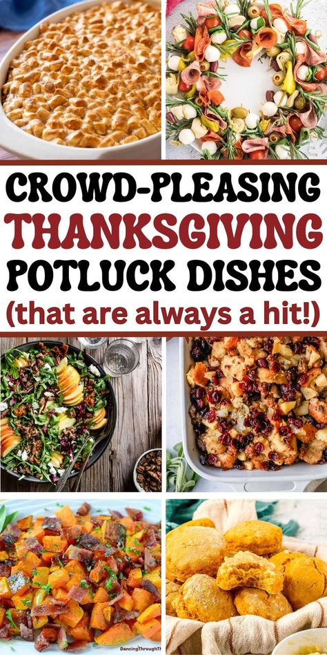 Easy Thanksgiving potluck ideas, like the best make ahead side dishes, easy Thanksgiving desserts, fall appetizers, and main dishes for your office work potluck, Thanksgiving dinner, or friendsgiving potluck party. Thanksgiving Potluck Ideas For Work, Thanksgiving Dishes To Bring, What To Bring To Thanksgiving, Make Ahead Thanksgiving Dishes, Thanksgiving Potluck Dishes, Thanksgiving Potluck Ideas, Potluck Ideas For Work, Make Ahead Side Dishes, Stuffing Recipes Thanksgiving