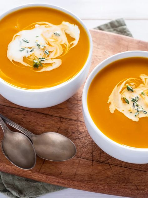 Alkaline Butternut Squash Soup Recipe for GERD Relief - The GERD Chef Gerd Relief, Roasted Butternut Squash Seeds, Gerd Diet Recipes, Gerd Friendly Recipes, Butternut Squash Seeds, Acid Reflux Diet Meals, Gerd Friendly, Gerd Recipes, Reflux Recipes