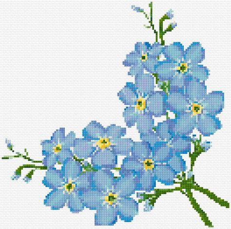 Embroidery Free Cross Stitch Designs, Small Cross Stitch, Cross Stitch Patterns Flowers, Cross Stitch Pictures, Cross Stitch Borders, Floral Cross Stitch, Chart Design, Cross Stitch Patterns Christmas, Cross Stitch Patterns Free