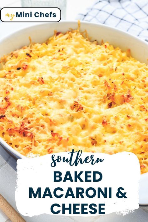 Nothing compares to a creamy cheesy homemade mac and cheese , and this baked macaroni and cheese is knock-your-socks-off flavorful. Our southern baked mac and cheese is made with a blend of evaporated milk and whole milk, plus 2 cheeses and a paprika seasoned roux that makes it extra creamy and tasty. You can add optional seasonings like hot sauce, Creole seasoning and mustard or crispy bacon or diced vegetables to put it over the top. Mac And Cheese Roux, Southern Baked Macaroni And Cheese, Broccoli And Cheese Recipe, Roux Recipe, Southern Mac And Cheese, Creamy Pasta Bake, Baked Mac And Cheese Recipe, Best Macaroni And Cheese, Baked Macaroni And Cheese