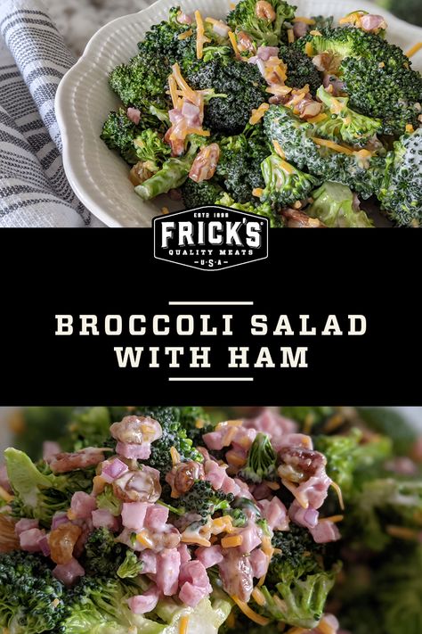 Broccoli Ham Salad, Honey Baked Ham Broccoli Salad Recipe, Brócoli Salad, Salad With Ham, Cold Cut Sandwich, Ham Salad Recipes, Ham Dinner, Everyday Italian, Honey Baked Ham