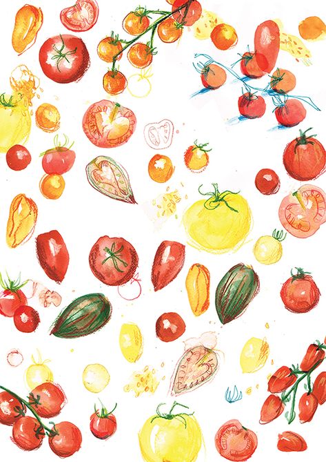 Laura Mckendry, Lovely Drawings, Herbs Illustration, Passion Fruit, Food Illustrations, Food Print, Surface Design, Crayon, Illustration Art