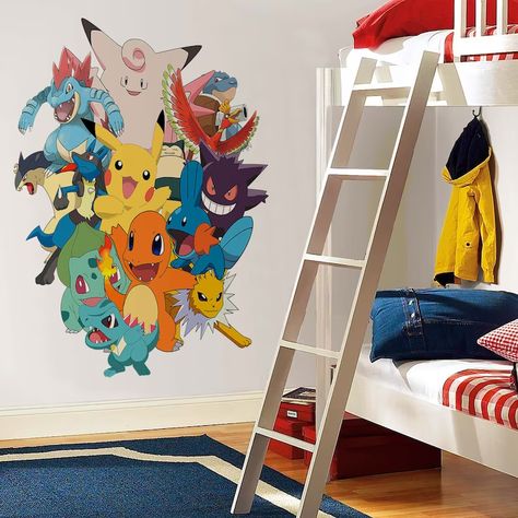 Pika and Friends 3D Wall Sticker Decal WC133 - Etsy.de Pokemon Wall Stickers, Pokemon Collage, Pokemon Coloring Sheets, Easy Pokemon, Pokemon Room, 3d Mirror Wall Stickers, Easy Canvas, Pokemon Coloring, Cute Pokemon Wallpaper