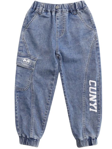 Boys Letter Graphic Cargo Jeans | SHEIN USA Only Jeans, Kids Denim, Jeans Kids, Boys Jeans, Cargo Jeans, Denim Jeans, Sweatpants, Leggings