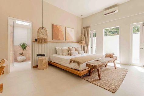 Philippine Home Decor, Microcement Bedroom, Balinese Bedroom, Bali Bedroom, Boutique Hotel Bedroom, Minimal Bedroom Ideas, Future Bedroom Ideas, Bali Decor, Bohemian Bedroom Design