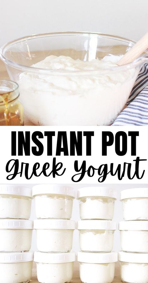 Making Greek yogurt in the instant pot is so easy and budget friendly, I wish I had started years ago! If your family eats yogurt like there's no tomorrow, you need to check out this easy recipe. instant pot recipes, from scratch living, homemade, handmade home, healthy instant pot recipes Diy Greek Yogurt Instant Pot, Instant Pot Greek Yogurt, Yogurt In The Instant Pot, Homemade Essentials, Homemade Healthy Snacks, Instant Pot Yogurt Recipe, Frugal Kitchen, Homemade Yogurt Recipes, High Protein Yogurt