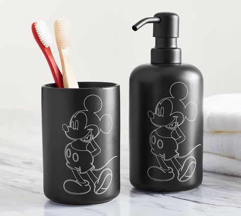 Disney Loft, Mickey Mouse Bathroom Ideas, Disney Bathroom Ideas For Adults, Disney Bathroom Ideas, Disney Bathroom Decor, Mickey Bathroom, Disney Decorations, Mickey Mouse Bathroom, Mickey Mouse Gifts