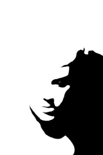 Shadow Face Art, Face Shilloute, Face Silhouette Art, Face Shadow Drawing, Face Shadow, Shadow Animation, Face Silhouette, Stencil Art Ideas Design, Black And White Silhouette Art