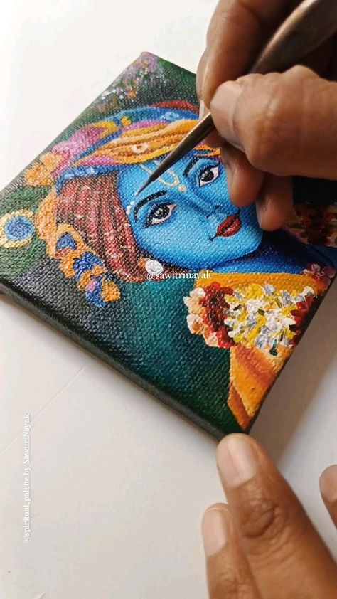 Canvas Art Painting Abstract, Canvas Art Painting Acrylic, Modern Art Canvas Painting, Kanha Ji, Art Painting Tools, Beautiful Art Paintings, Canvas Painting Tutorials, Cute Canvas Paintings, Easy Canvas Art