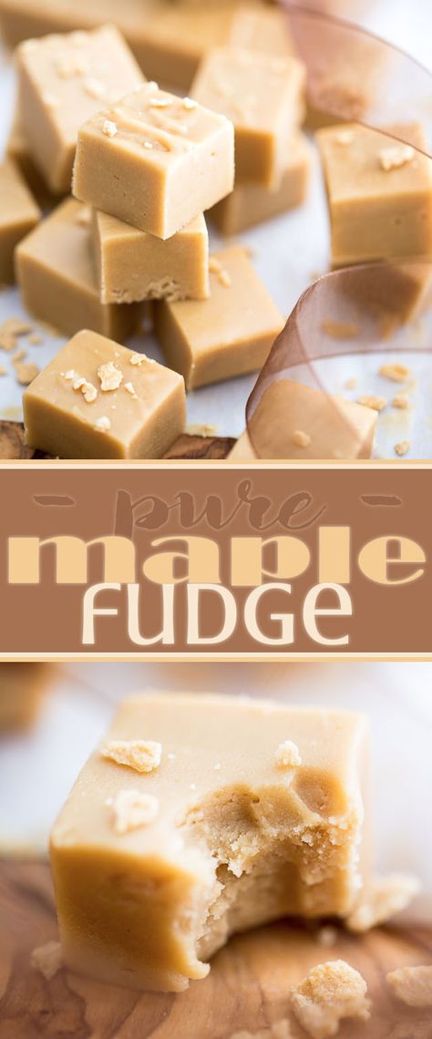 Best Fudge Recipe, Maple Fudge, Finger Desserts, Maple Recipes, Nutella Fudge, Maple Syrup Recipes, Christmas Fudge, Almond Joy, Kitchen Recipe