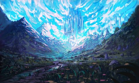 ArtStation - The high castle , Anato Finnstark Earth Week, High Castle, Dream Images, Castle Art, Fantasy Castle, Soil Improvement, Fantasy Artist, High Fantasy, Fantasy Artwork