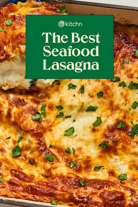 Creamy Seafood Lasagna, Seafood Lasagna Recipe Best, Sea Food Lasagna Recipe, Fish Lasagna Recipe, Seafood Lasagne Recipes, Crab Lasagna Recipes, Seafood Lasagna Recipe White Sauce, Seafood Lasagna Recipe Easy, Shrimp Lasagna Recipe