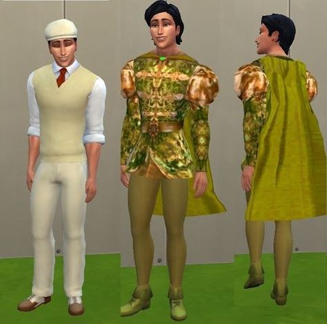 All Of The Disney Princesses, Sims Disney, Tiana Dress, Tiana And Naveen, Prince Naveen, The Disney Princesses, Casual Braids, Sims 4 Tsr, Rapunzel Dress