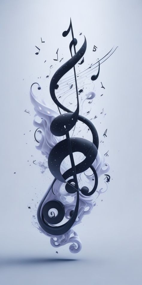 Music Album Covers Design, Music Album Covers Wallpaper, Music Notes Wallpaper, Music Graffiti, Iphone Wallpaper Texture, File Decoration Ideas, Black Hd Wallpaper, Music Poster Ideas, Music Tattoo Designs