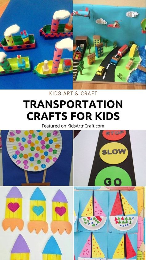 Transportation Crafts For Kids And Preschoolers Bike Activities For Kids, Transportation Crafts For Kids, Transportation Crafts For Preschoolers, Transportation Crafts For Toddlers, Preschool Transportation Crafts, 2nd Grade Crafts, Rocket Craft, Transportation For Kids, Transportation Birthday