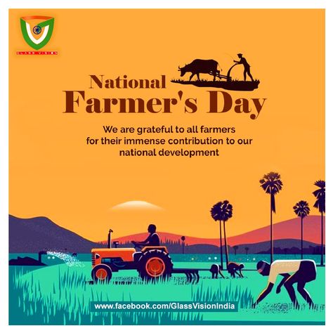 I am really proud to be born in a nation where agriculture is the soul…. Best wishes on Farmer’s Day to you. Happy Farmer's Day 2021! #farmersday2021 #HappyFarmersDay #jaijawanjaikisan #farmersday #KisanDiwas #23rdDecember #ThankYouFarmers #NationalFarmersDay #farming #glassvisionindia #glass #GlassIndustry Farmers Day Poster, Happy Farmers Day, National Farmers Day, Farmer's Day, Farmers Day, Real Estate Marketing Design, Social Media Advertising Design, Photoshop Tools, Centre Stage