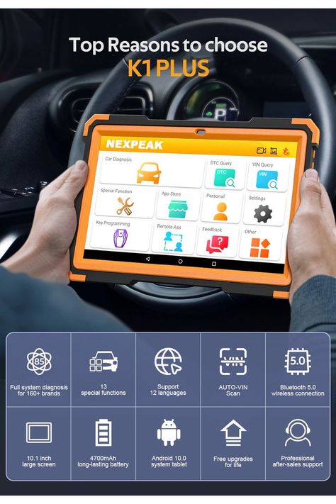 NEXPEAK K1 PLUS Car Diagnostic Tool OBD2 Scanner Code Reader Airbag ABS DPF Oil Reset OBD K1 PRO Upgraded Automotive Scanner Car Diagnostic App, Car Advertising Design, Car Scanner, Car Diagnostic, Car Diagnostic Tool, Obd2 Scanner, Car Advertising, Car Maintenance, Advertising Design