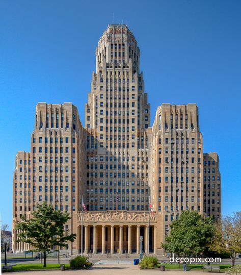 City Hall – Buffalo, NY Buffalo City Hall, Art Deco City, Architecture Gallery, Buffalo City, Urban Design Concept, New York Architecture, Streamline Moderne, Deco Architecture, Art Deco Buildings