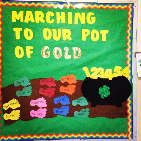 March Bulletin Board March Themed Bulletin Boards, March Bulletin Board Ideas For Toddlers, St Patricks Day Bulletin Board School, St Patricks Day Bulletin Boards, March Bulletin Board Ideas Preschool, Infant Bulletin Board, March Bulletin Board Ideas, Toddler Bulletin Boards, St Patrick's Day Bulletin Board