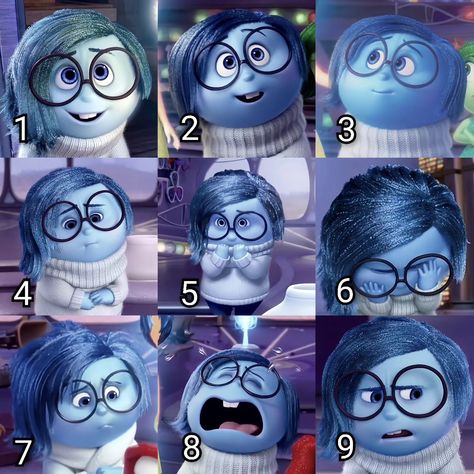 which Sadness are you today?! 💦 #sadness #insideout #insideout2 #pixar #mood #checkin #checkup #foryou Which Mood Are You Today, What Mood Are You Today, Which Are You Today, Movie Inside Out, Disney Inside Out, Morning Meeting, October 1, Disney Pixar, Pixar