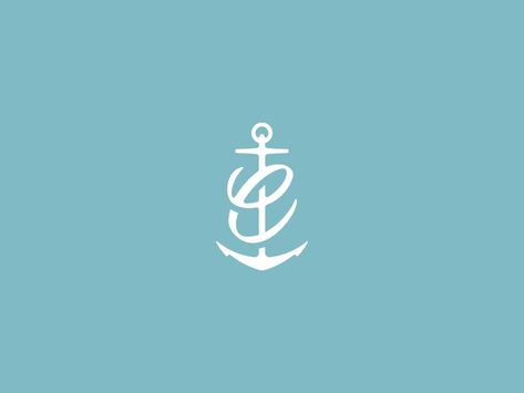 Nautical Logo Design, Yacht Branding, Brandon Scott, Nautical Logo, Anchor Logo, Navy Anchor, Branding Identity, Abstract Logo, Logo Mark