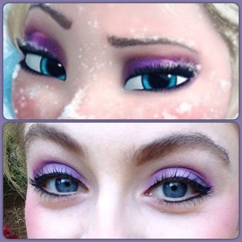 Elsa Makeup Look For Kids, Sven Makeup Frozen, Elsa Kids Makeup, Elsa Inspired Makeup, Princess Makeup For Kids, Elsa Makeup For Kids, Elsa Makeup Look, Elsa Makeup Tutorial, Anna Makeup