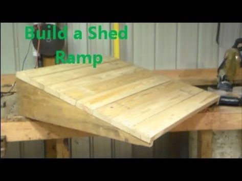 Shed Ramp, Build A Shed, Shed Building, Build Your Own Shed, Shed Construction, Cheap Sheds, Wood Storage Sheds, Shed Organization, Large Sheds