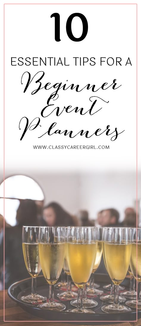 10 Essential Tips for a Beginner Event   Welcome to Event Planning 101, where the sun always shines, and nothing can go terribly wrong. There’s nothing that tough about being an event planner. You just have to plan and design an event from scratch, right? A piece of cake.  Read More: http://www.classycareergirl.com/2016/07/event-planner-beginner-tips/ Event Planning 101, Becoming An Event Planner, Planning School, Party Planning Business, Event Planning Career, Wedding Planner Business, Event Planning Checklist, Wedding Planning Business, Event Business